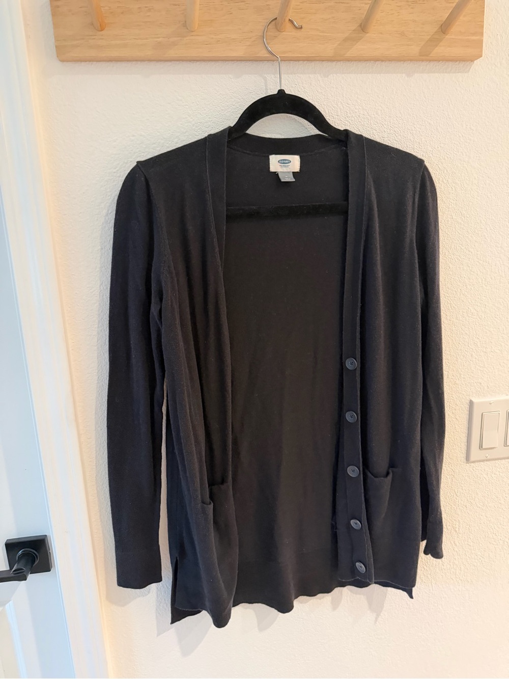 Old Navy Black Button-Front Cardigan